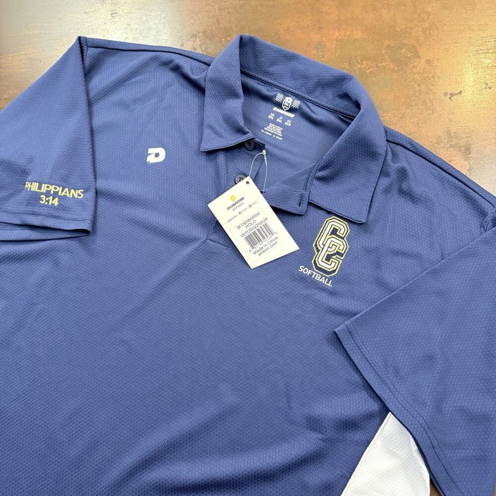 Dri-FIT Navy Golf Polo Men's Calvary Chapel of Costa Mesa Softball Tee Sports
